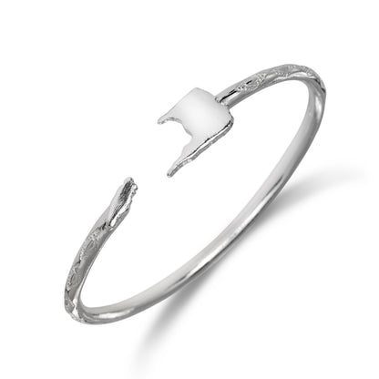 Trinidad and Tobago .925 Sterling Silver West Indian Bangle, 1 piece