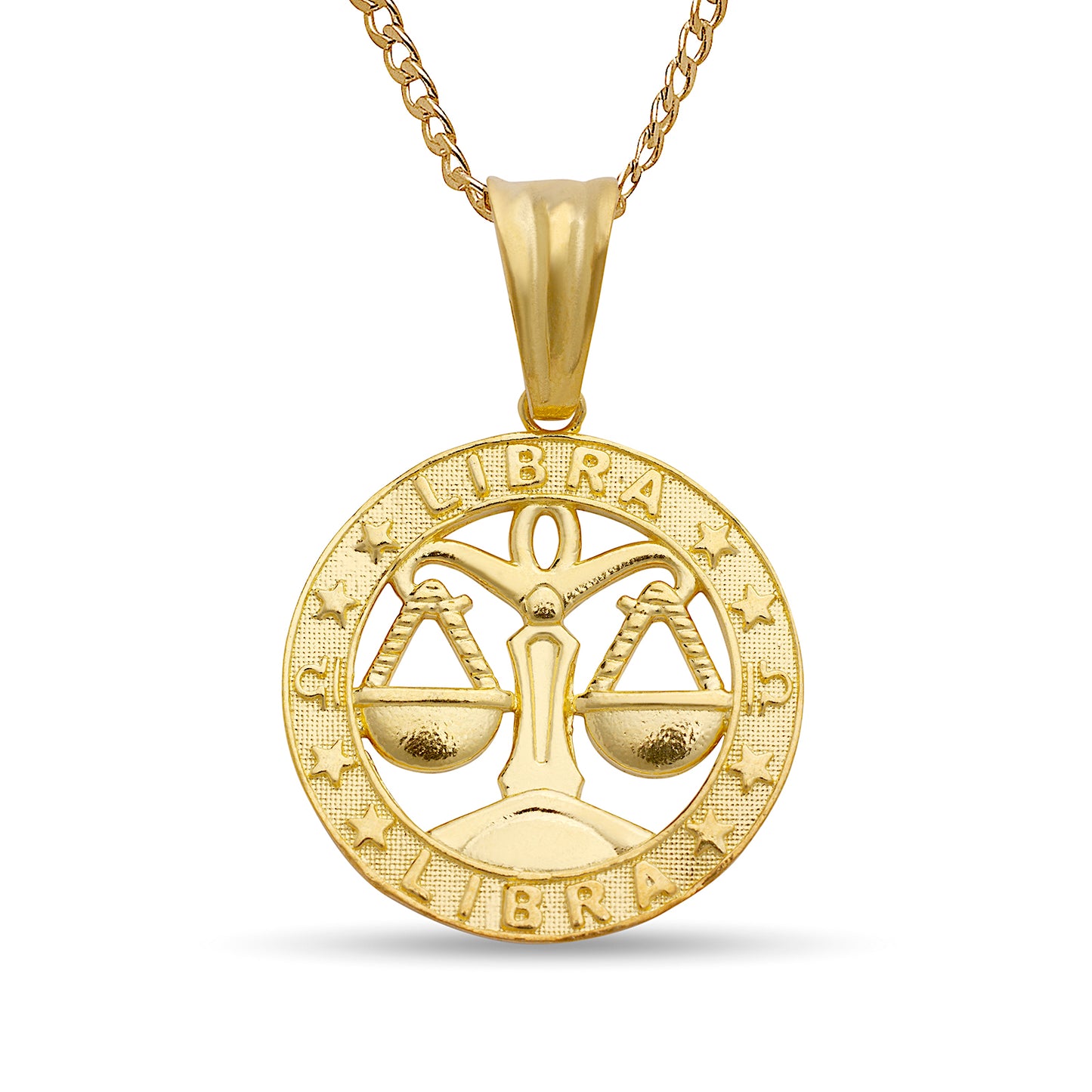 Zodiac Sign .925 Sterling Silver Necklace w. 14K Gold Plate