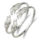 Better Jewelry Solid .925 Sterling Silver West Indian Bangles with Dragon Ends; 93 grams (PAIR)