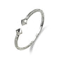 Better Jewelry Thick Pyramid Ends .925 Sterling Silver West Indian Bangle (1 piece)