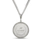 .999 Fine Pure Silver Coin with .925 Solid Sterling Silver Pendant Bezel on Silver Miami Cuban Chain or Without Chain