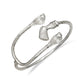 NEW! Tri Tip 925 Solid Sterling Silver West Indian Bangle with Nefertiti and Cobras Ends, Three Tips, Better Jewelry, 1 piece