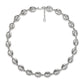 Cowrie Shell .925 Sterling Silver Link Necklace w. Lobster Lock