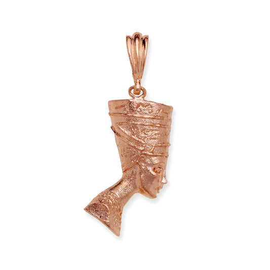 Small Copper Queen Nefertiti Pendant, Made in the USA