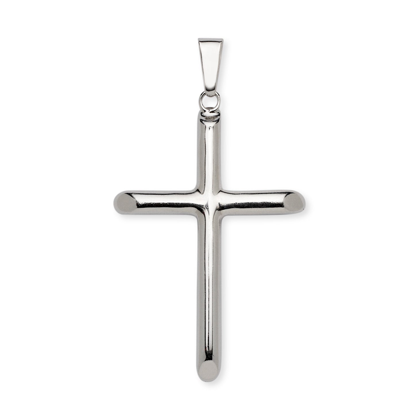 .925 Sterling SIlver Religious Classic Cross Charm Pendant 56x38mm