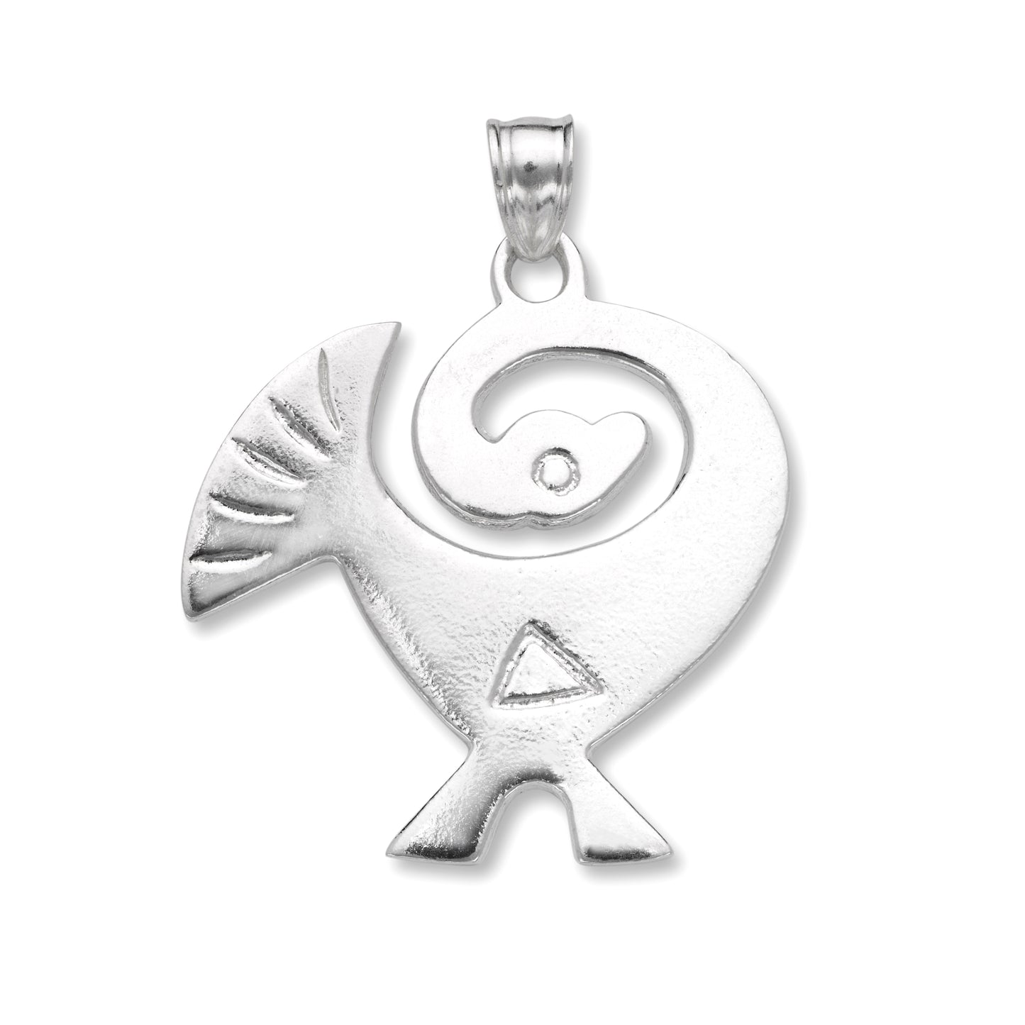 Sankofa Birds .925 Sterling Silver Pendant Necklace