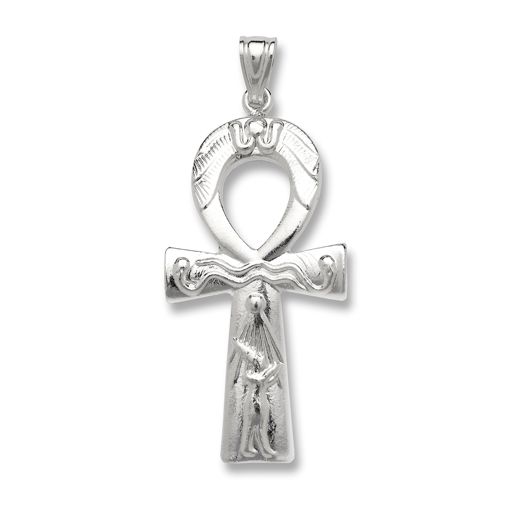 925 Sterling Silver Egyptian Ankh Cross Pendant Necklace – Symbol Of Life Charm, Key Of Life Jewelry
