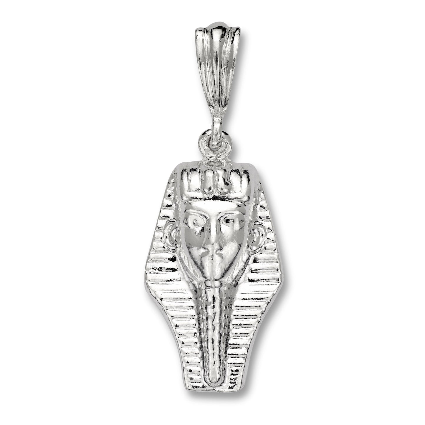 Pharaoh Head .925 Sterling Silver Pendant Necklace
