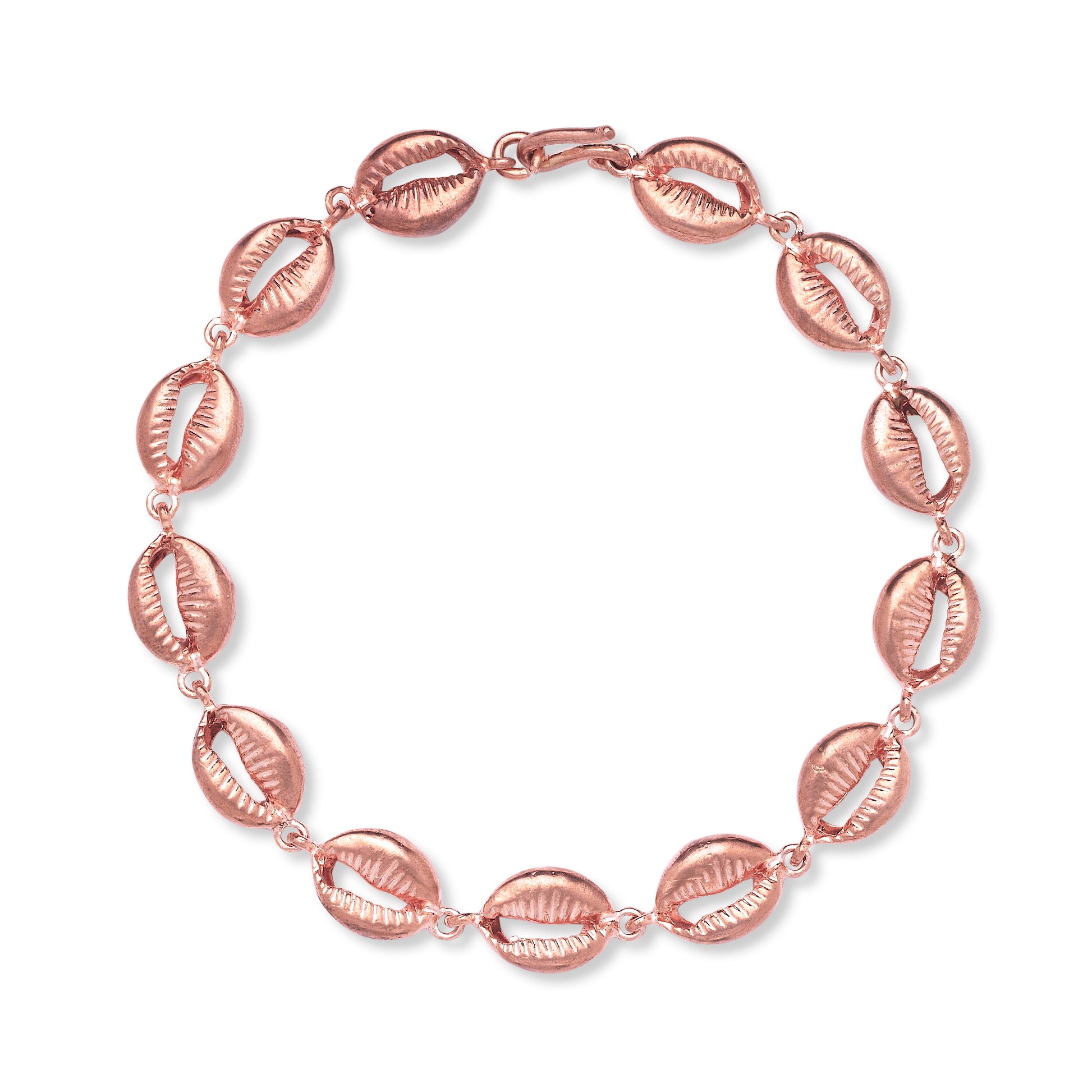 Handcrafted Pure Copper Cowrie Shell Bracelet – 99.9% Real Copper