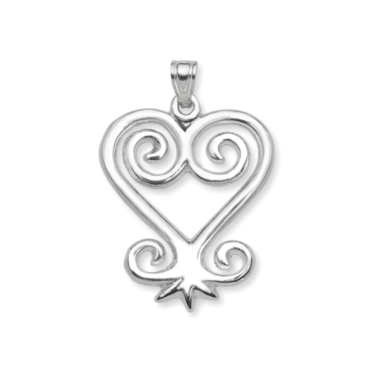 Sankofa .925 Sterling Silver Pendant Necklace