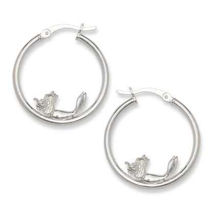 Mermaid .925 Sterling Silver Hoops