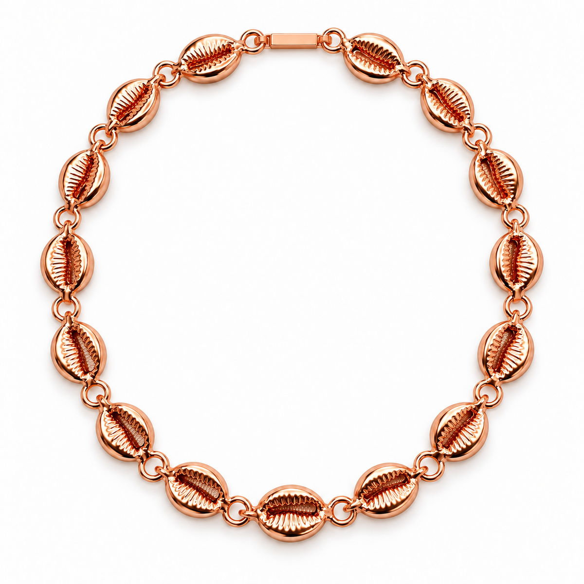 Cowrie Shell Necklace – 100% Solid Copper