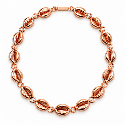 Cowrie Shell Necklace – 100% Solid Copper
