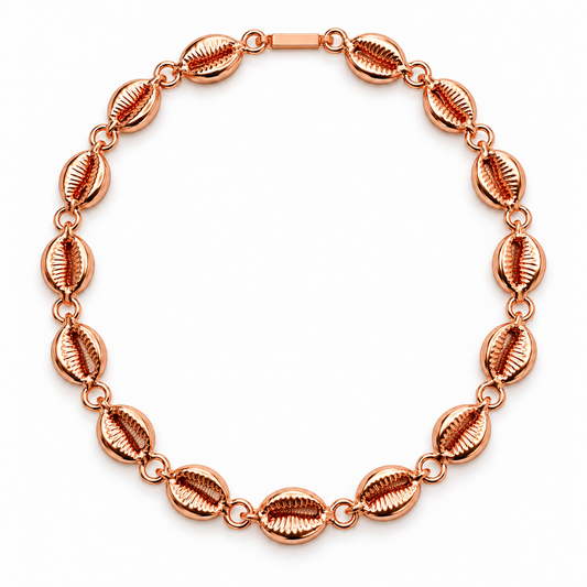 Cowrie Shell Necklace – 100% Solid Copper