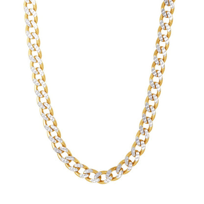 Cuban Italian Chain Two-Toned 14K Gold over .925 Sterling Silver