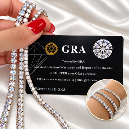 Moissanite Tennis Bracelet .925 Sterling Silver