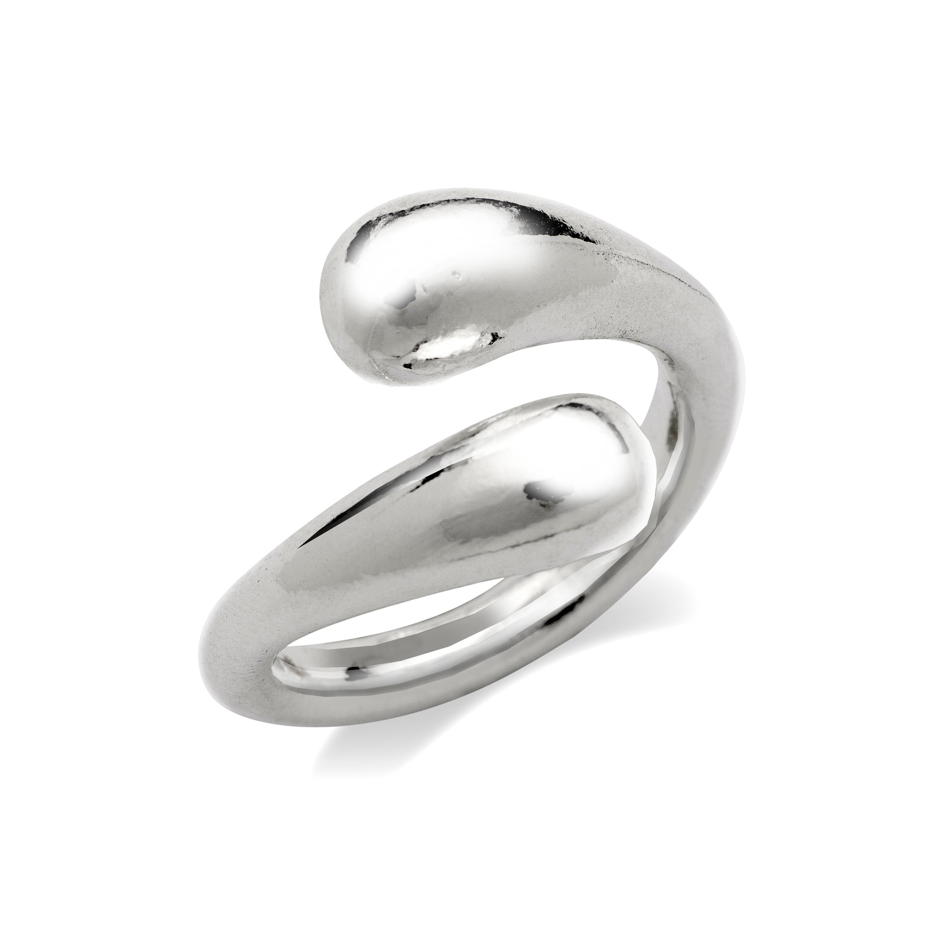 Teardrop Twisted Open Ring .925 Sterling Silver for men, for women