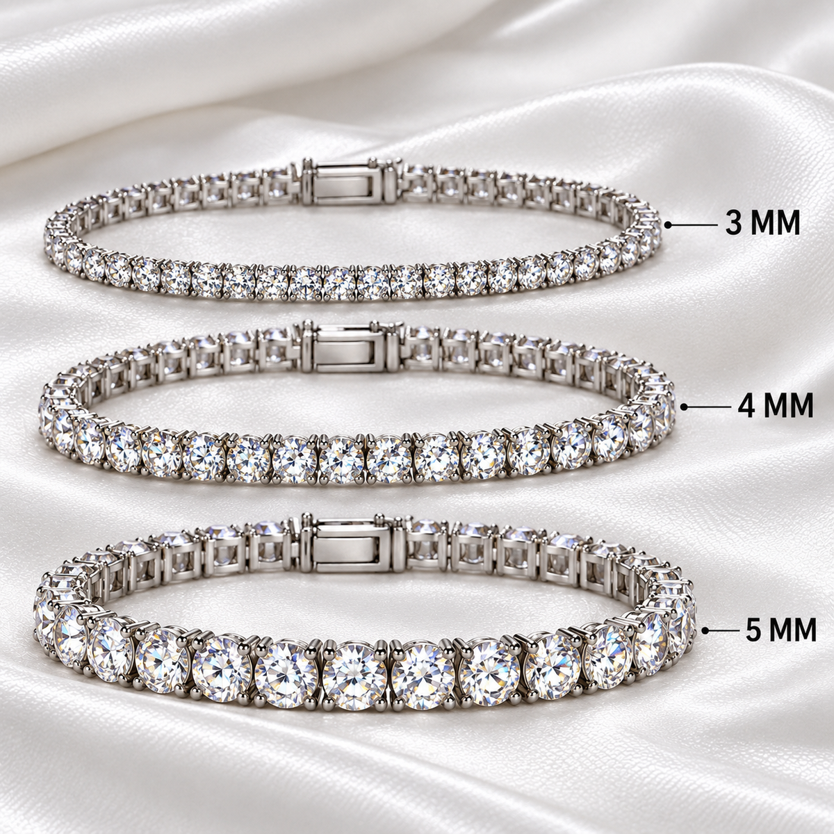 Moissanite Tennis Bracelet .925 Sterling Silver