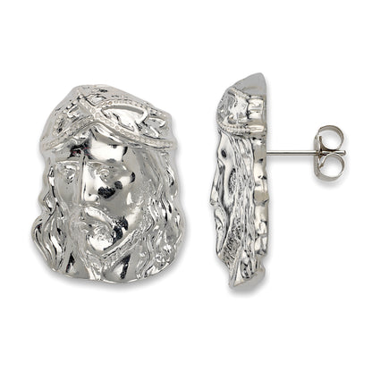 925 Sterling Silver Jesus Earrings