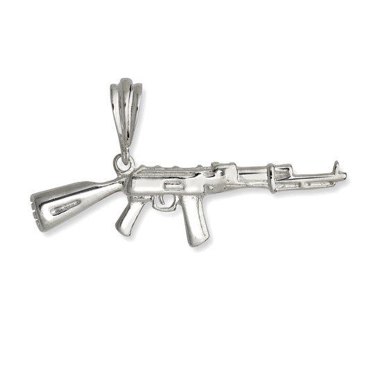 Ak 47 Gun 925 Sterling Silver Pendant