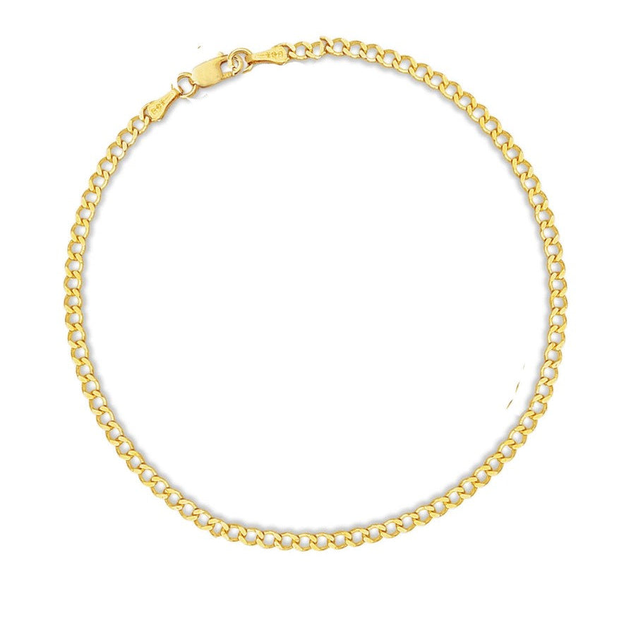 curb gold anklet