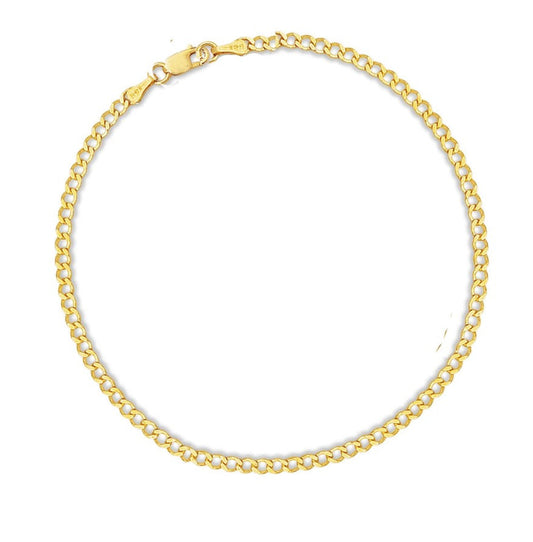 curb gold anklet