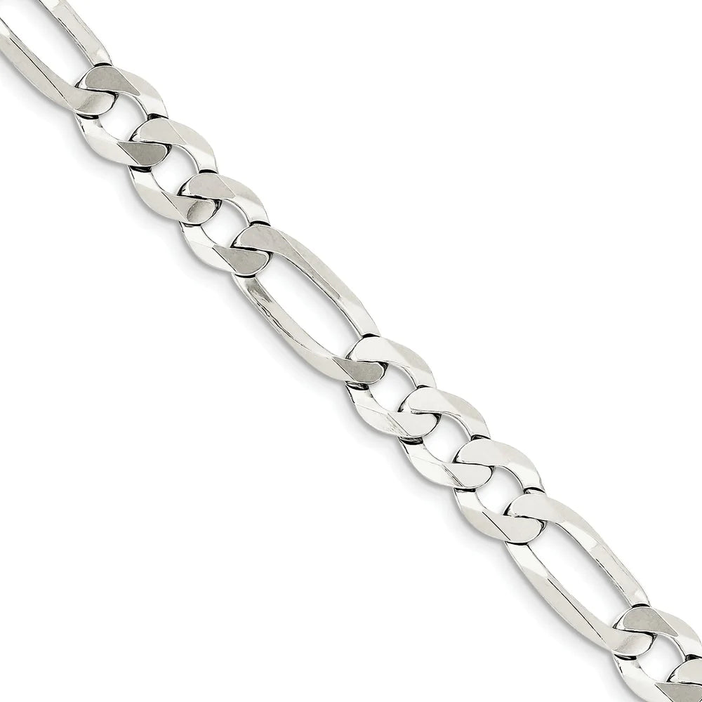 Better Jewelry Solid .925 Sterling Silver Figaro Chain Bracelet