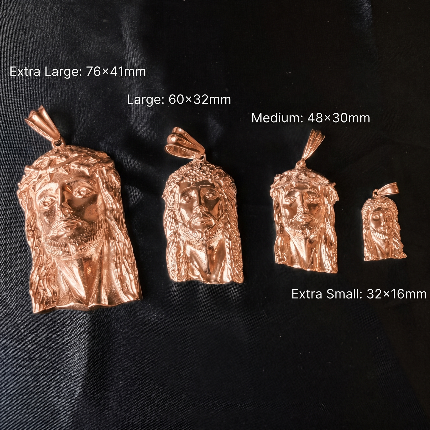 Jesus Head Solid Copper pendant