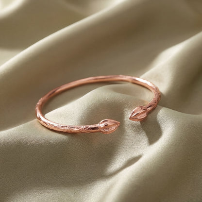 Cocoa Pods Tulip Bulb Pure Copper West Indian Bangle, 1 piece