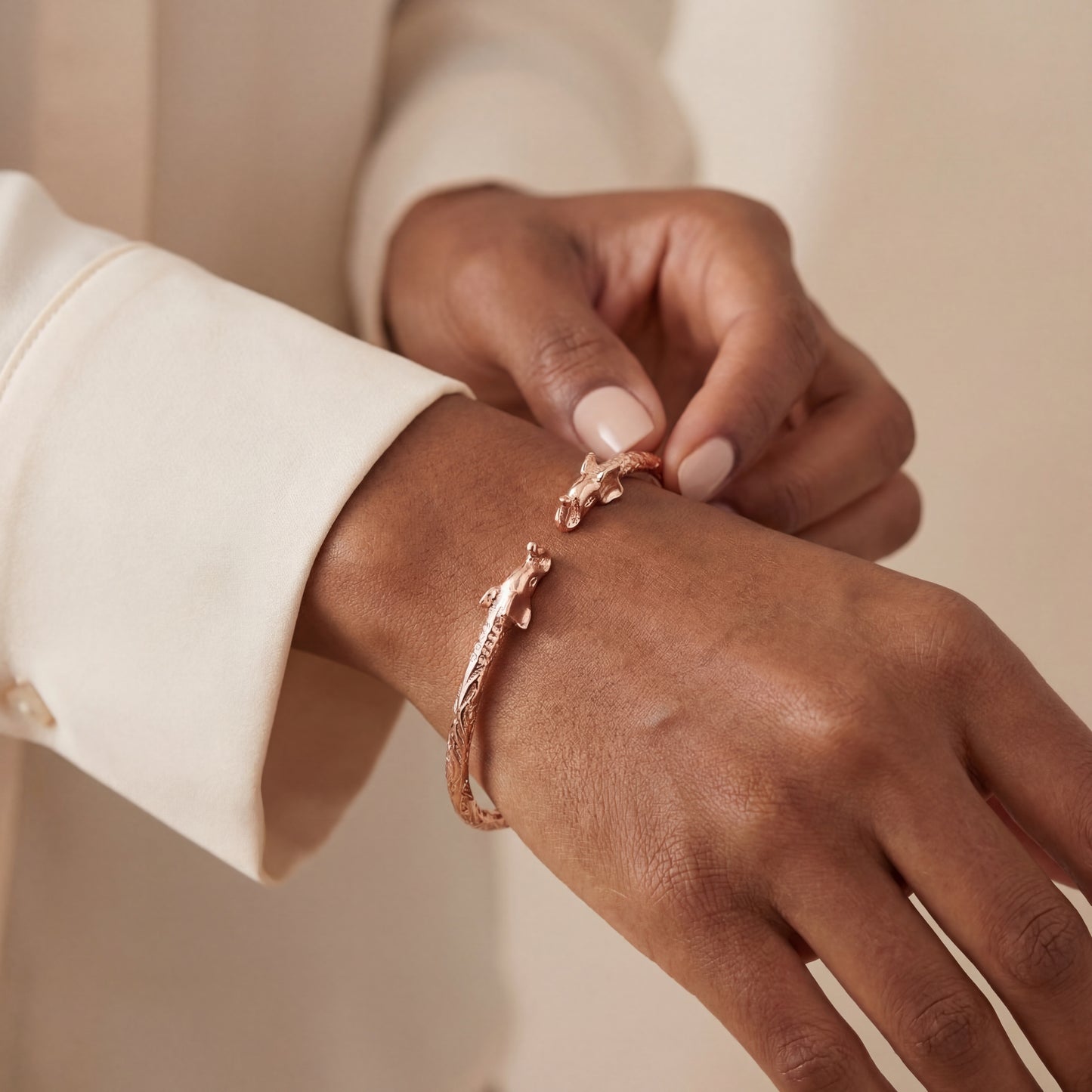 Elephant Pure Copper West Indian Bangle, 1 piece