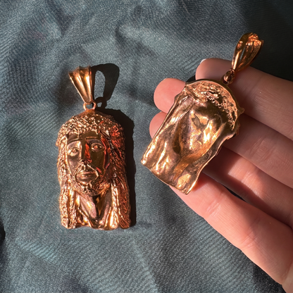 Jesus Head Solid Copper pendant