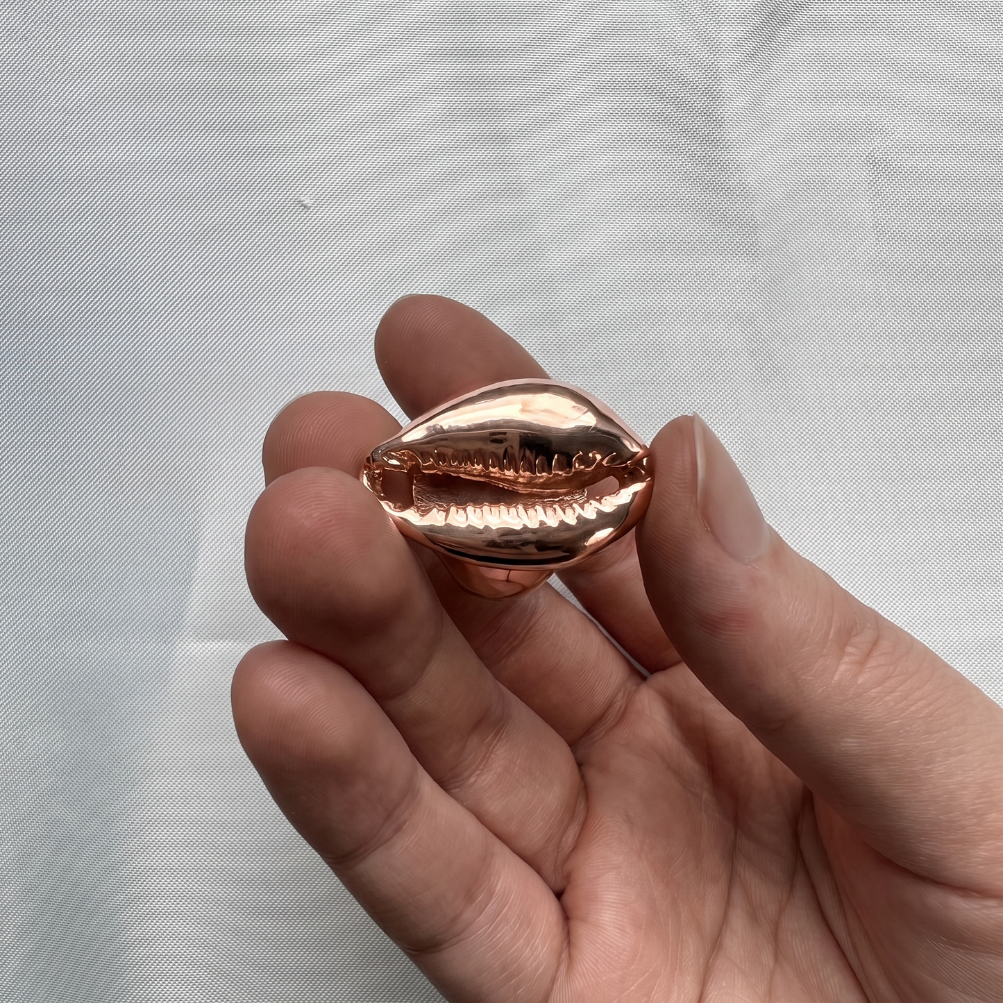 Cowrie Shell Bold Statement Ring Copper