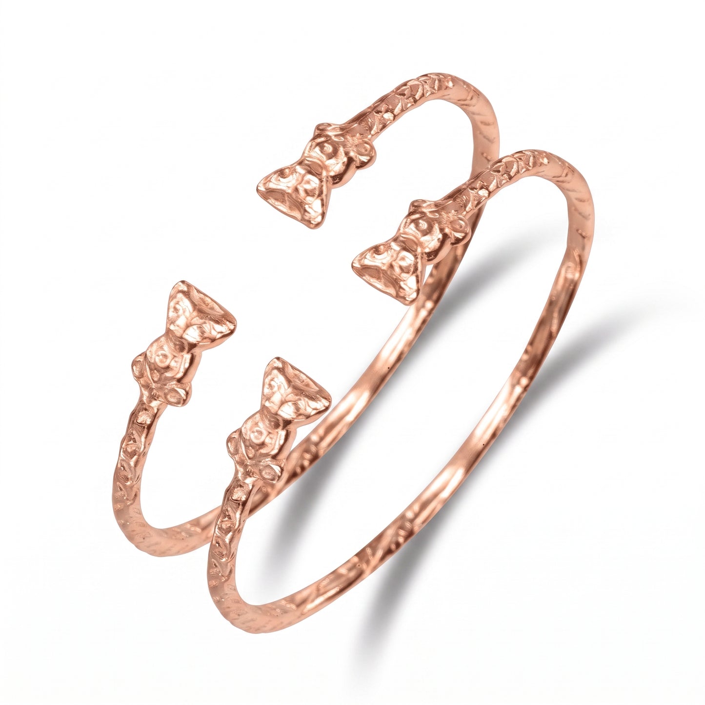 Teddy Bear Copper West Indian BABY Bangles, 1 pair