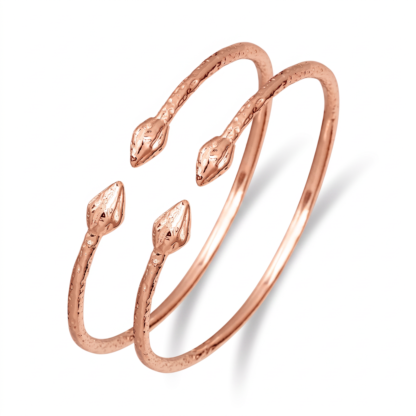 Better Jewelry Cocoa Pods Copper West Indian BABY Bangles, 1 pair