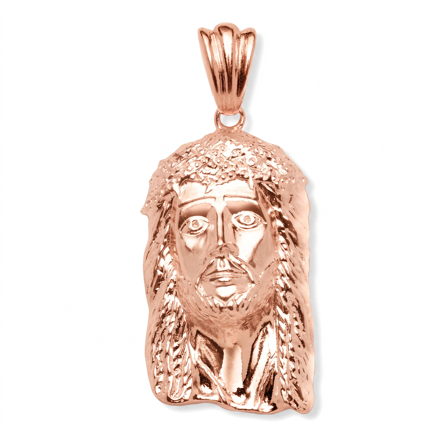 Jesus Head Solid Copper pendant