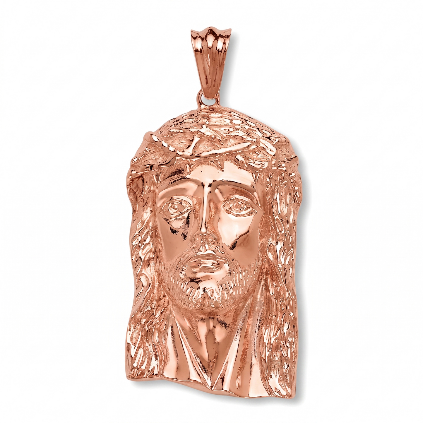 Jesus Head Solid Copper pendant