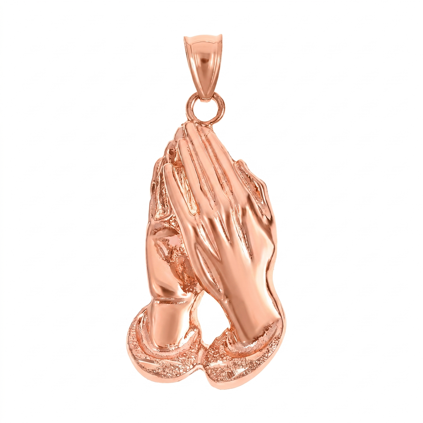 Better Jewelry Copper LARGE Praying Hands Pendant - MADE IN USA (7 grams)
