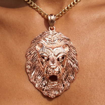 Wild Lion Copper Vintage Pendant