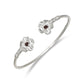NEW! Better Jewelry Flower .925 Sterling Silver West Indian Bangle with Enamel dots, 1 piece