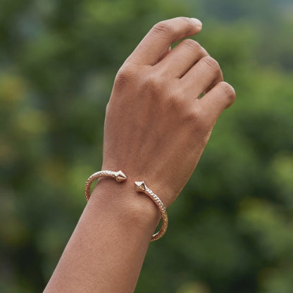 Thick Pyramid Pure Copper West Indian Bangle, 1 piece