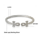 Better Jewelry Solid .925 West Indian Silver Bangles with Large Ankh Cross Ends - PAIR (Made in USA)