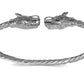 Dragon ends coiled rope West Indian bangle .925 Sterling silver (MADE IN USA) - Betterjewelry