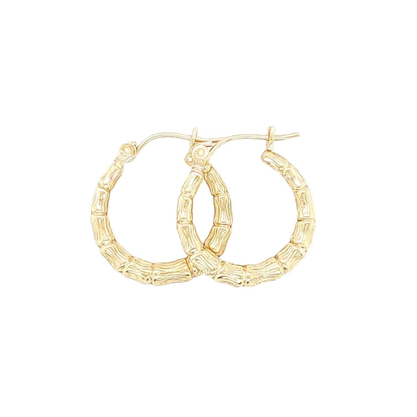 Better Jewelry 10K Gold Extra Small Bamboo Hoops