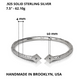 Better Jewelry Thick Pyramid Ends .925 Sterling Silver West Indian Bangle (1 piece)