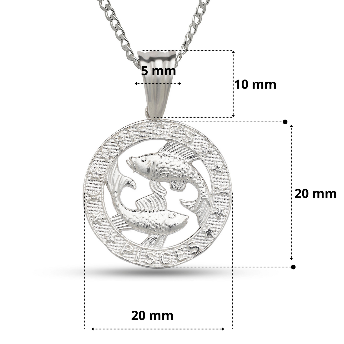 Better Jewelry .925 Sterling Silver Zodiac Sign Necklace