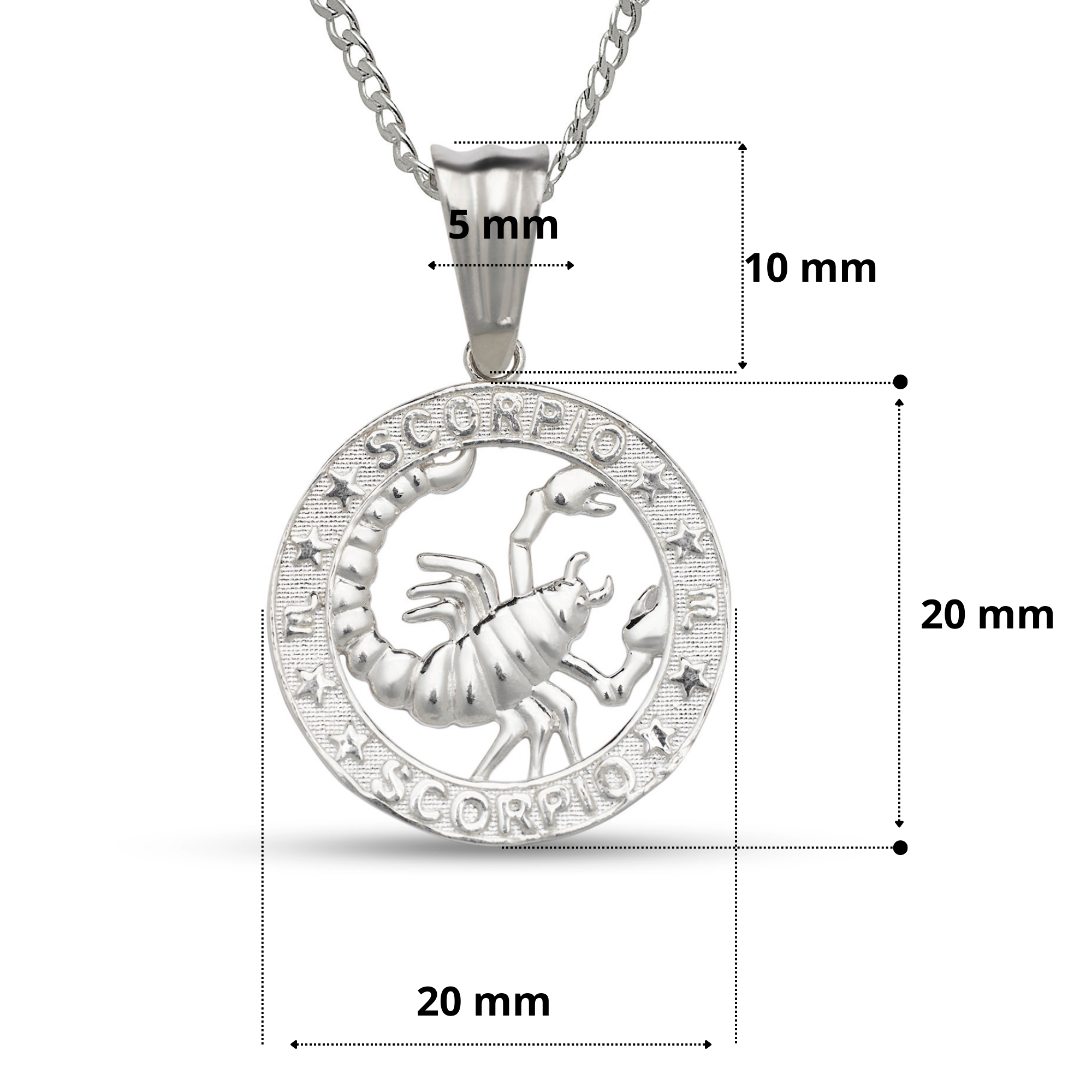 Buy Silver Toned Handcrafted Brass Sagittarius Zodiac Necklace | M/P-CZP-01/ SILVER/MOZA3 | The loom