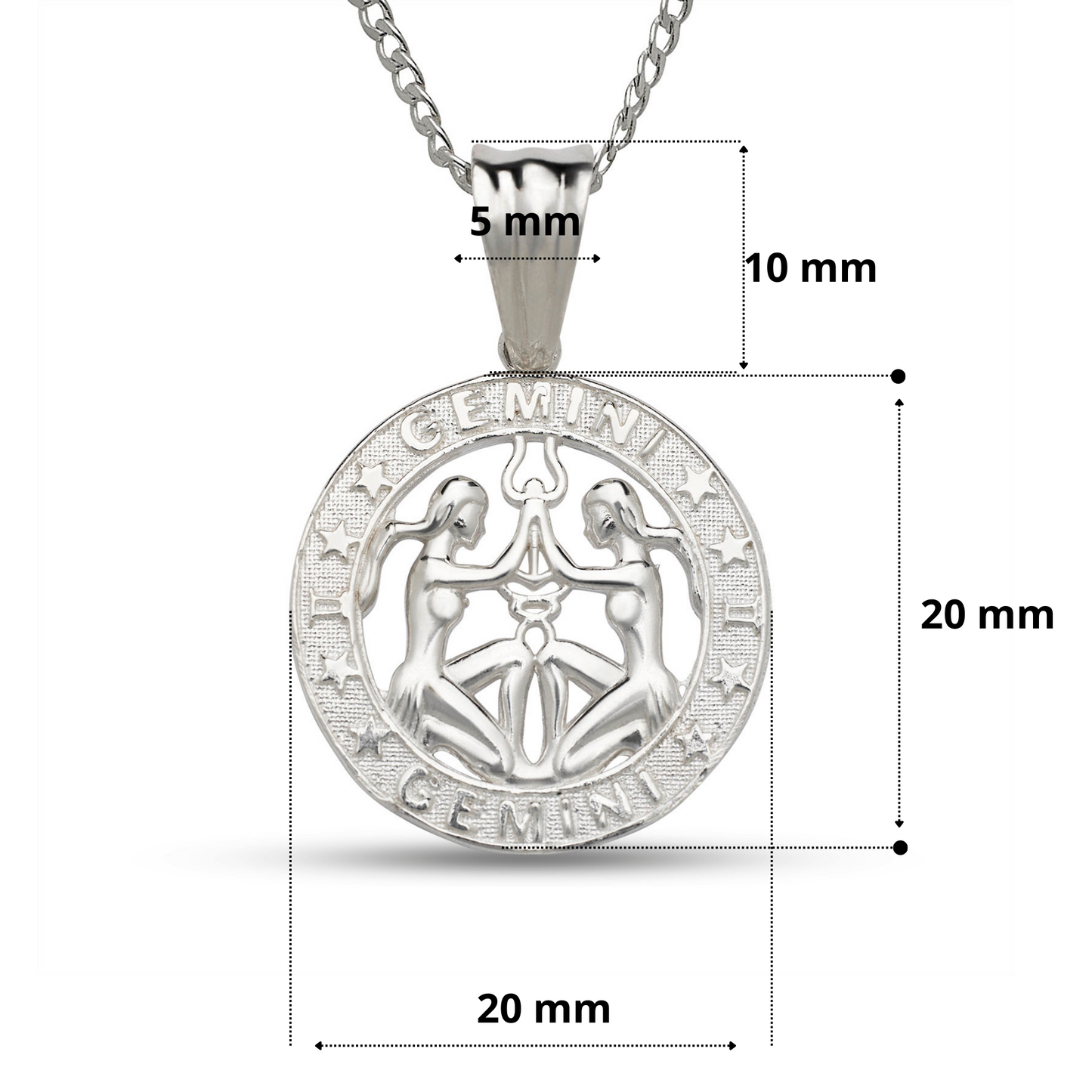 Better Jewelry .925 Sterling Silver Zodiac Sign Necklace