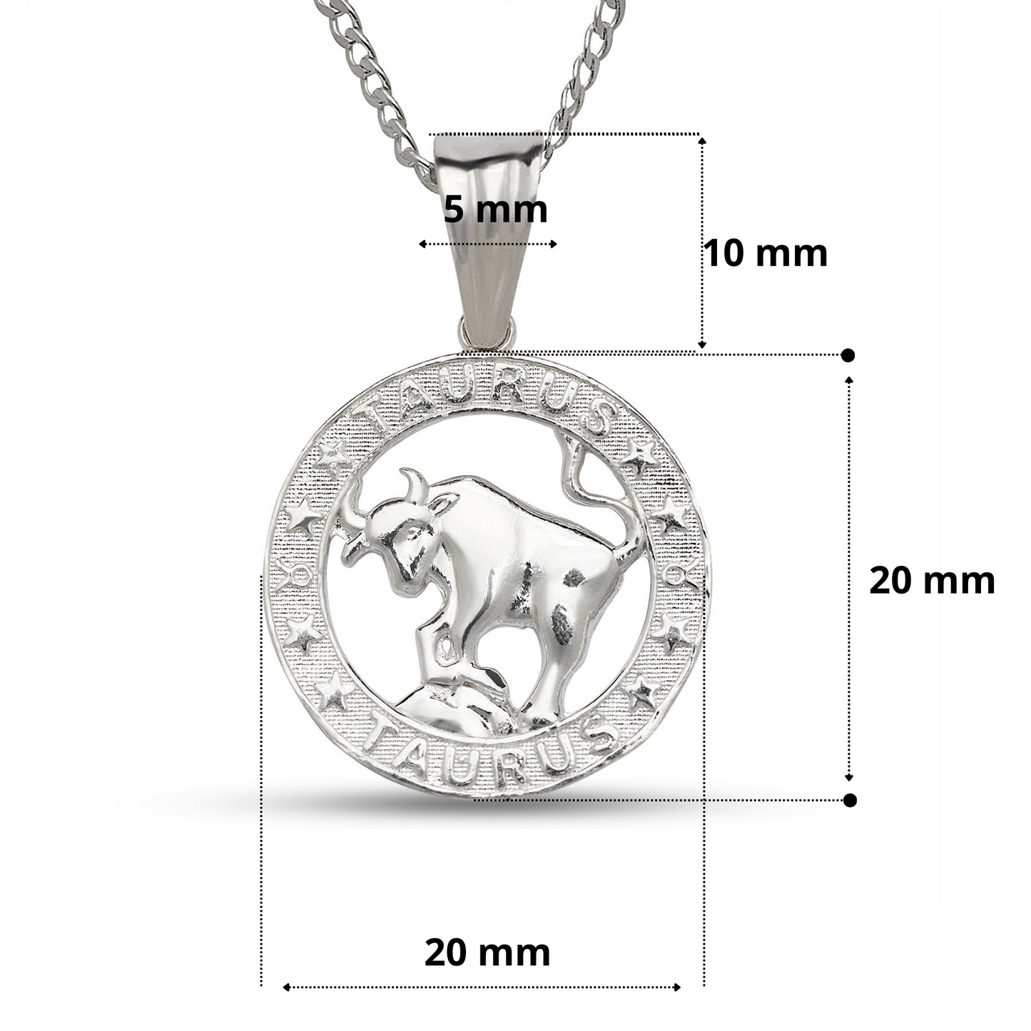 Better Jewelry .925 Sterling Silver Zodiac Sign Necklace