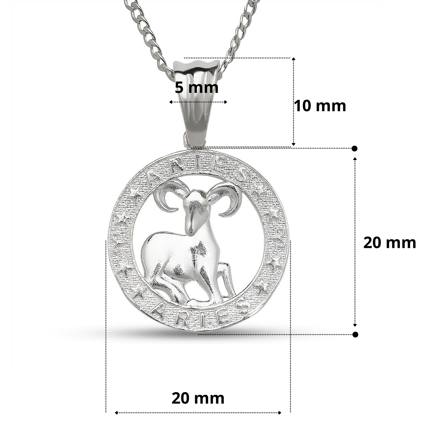 Silver zodiac sign necklace 2025
