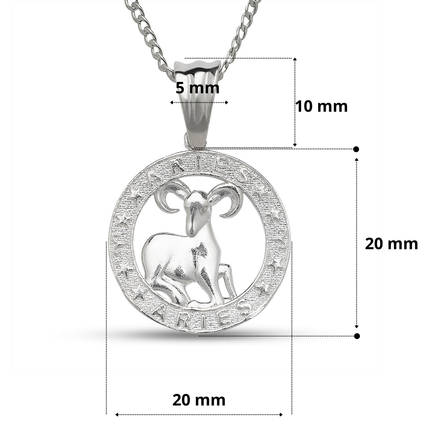 Better Jewelry .925 Sterling Silver Zodiac Sign Necklace